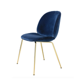 GUBI // Beetle Dinning Chair Fully-upholstered Brass Base